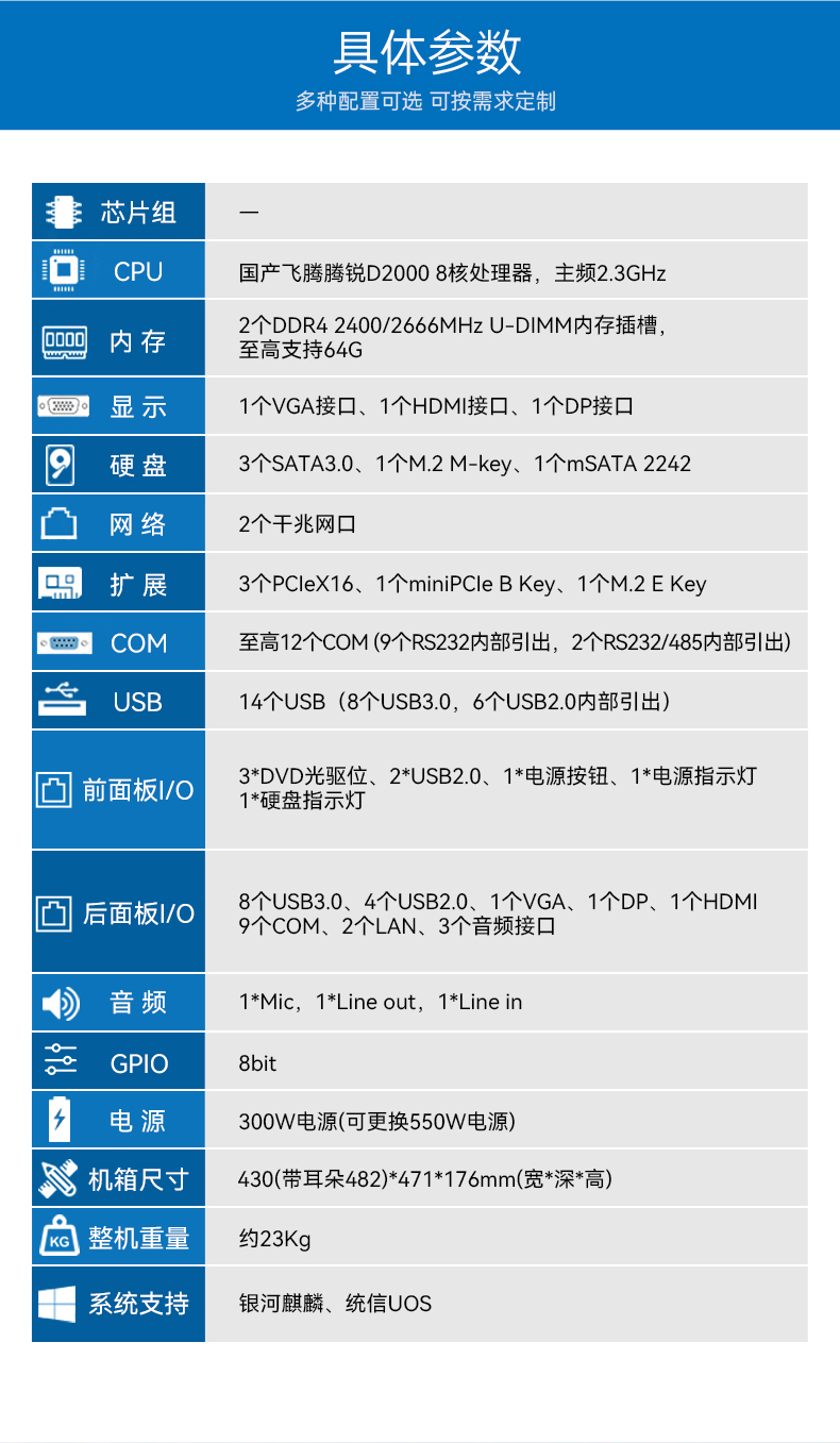 國產飛騰工控機,三顯麒麟統信系統工業電腦主機,DT-610X-TD2KMB.jpg